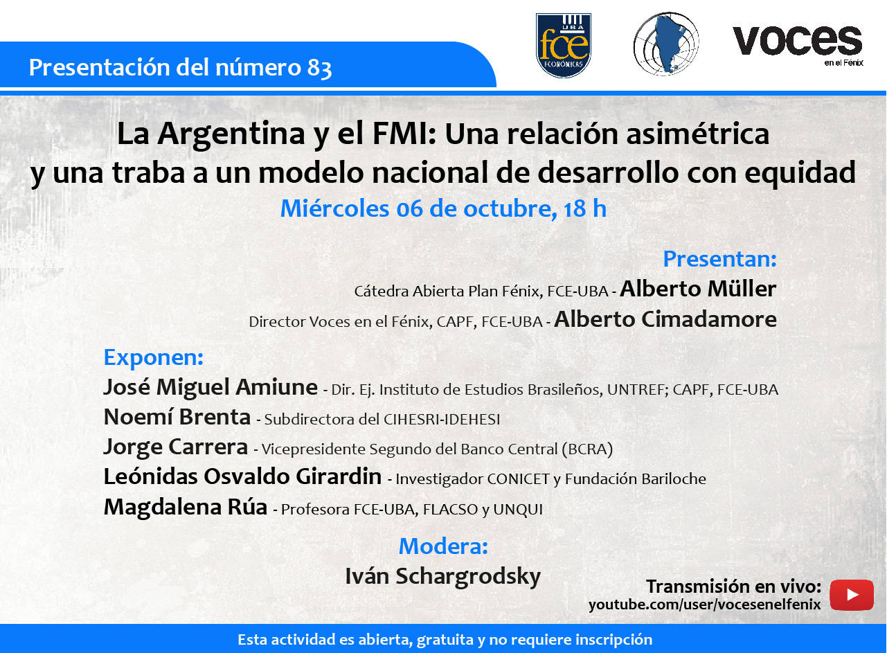 “La argentina y el FMI: una relación asimétrica y una traba a un modelo nacional de desarrollo con equidad”
